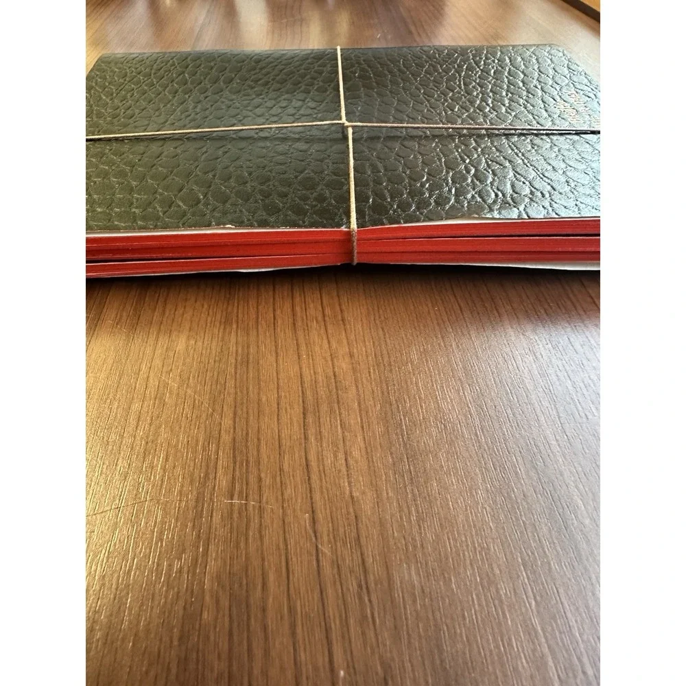 NWT BIEFFE 3 Pack Journal Writing Notebooks.Black.Handmade in Italy. 5.5